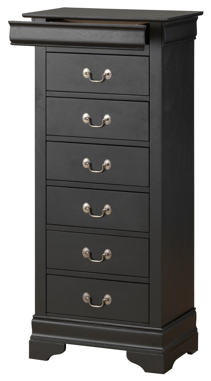 Glory Furniture Louis Phillipe Black Lingerie Chest