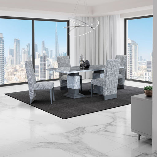 Global Furniture D1212 Grey White 5pc Dining Room Set