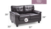 Glory Furniture Gallant Cappuccino Faux Leather Loveseat