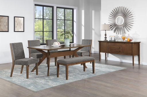 Steve Silver Quinn Gray Chestnut 6pc Dining Set