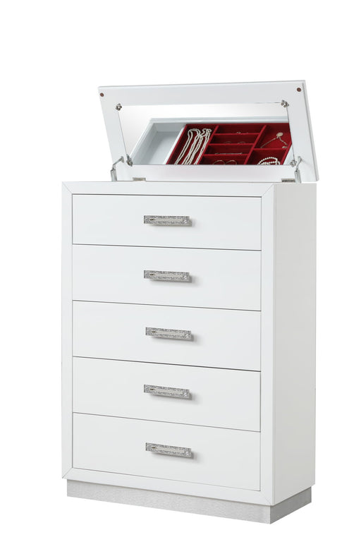 Galaxy Home Coco Milky White Drawer Chest