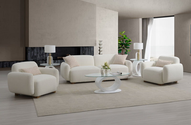 Acme Furniture Darius Beige Chair with Pillow