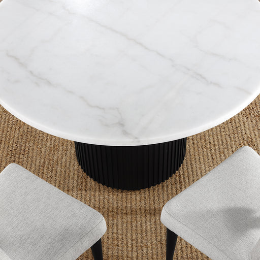Steve Silver Colvin Black White Marble Table