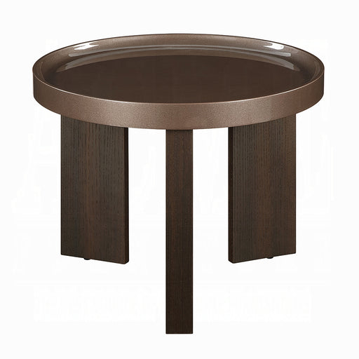 Acme Furniture Lakita Dark Blond Smoked Oak End Table