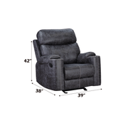 Acme Furniture Hirah Dark Gray Glider Recliner