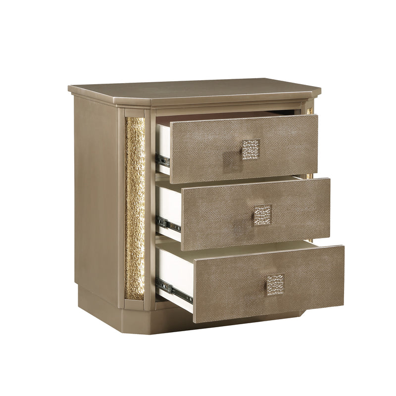 Galaxy Home Medusa Gold Nightstand