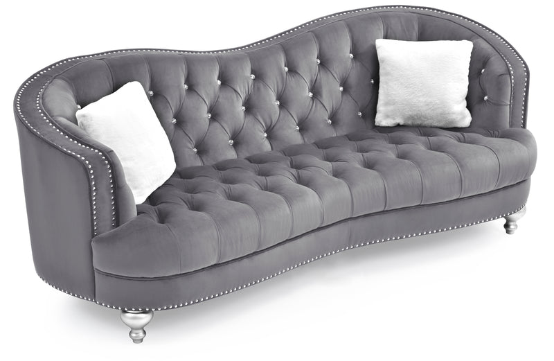 Glory Furniture Jewel Blue Velvet Sofa