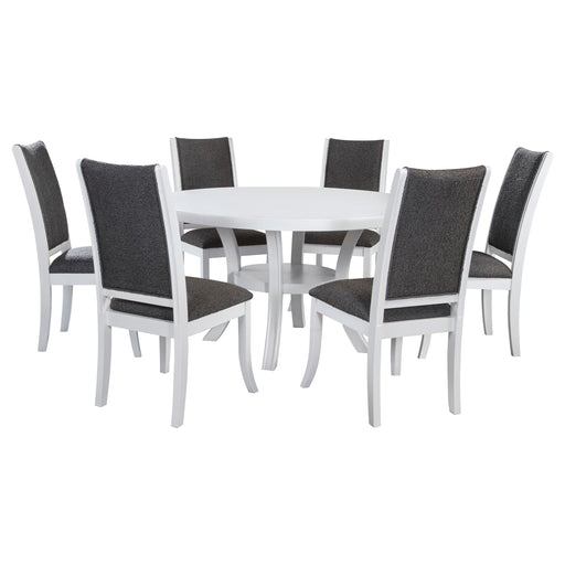 Coaster Furniture Judd Pearl White 7pc Dining Room Set