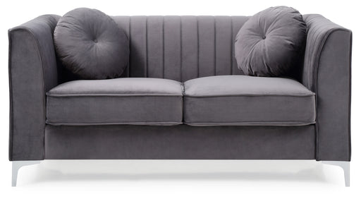 Glory Furniture Delray Gray Velvet Microsuede Loveseat