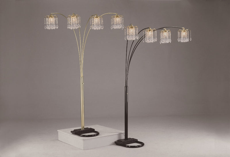 Crown Mark Rain Black 84 Inch Height Drop Arc Lamp