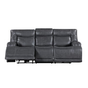 New Classic Furniture Titan Gray Sofa with Power Headrest Footrest