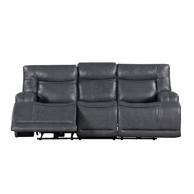 New Classic Furniture Titan Gray Sofa with Power Headrest Footrest