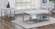 Steve Silver Aston White 3pc Coffee Table Set