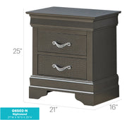 Glory Furniture Lorana Metalic Black Nightstand