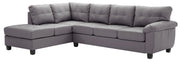 Glory Furniture Gallant Gray Faux Leather Sectional
