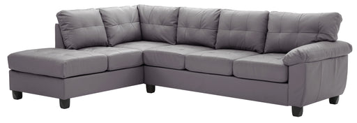 Glory Furniture Gallant Gray Faux Leather Sectional