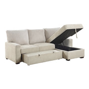 Home Elegance Gallatin Beige 2pc Sectional with Right Chaise