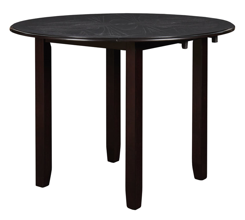 New Classic Furniture Gia Brown PU 42 Inch 3pc Drop Leaf Dining Set