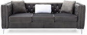 Glory Furniture Paige Ivory Velvet Sofa
