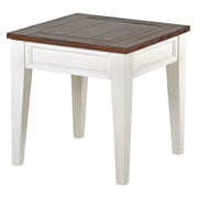 Steve Silver Cayla Dark Oak White End Table