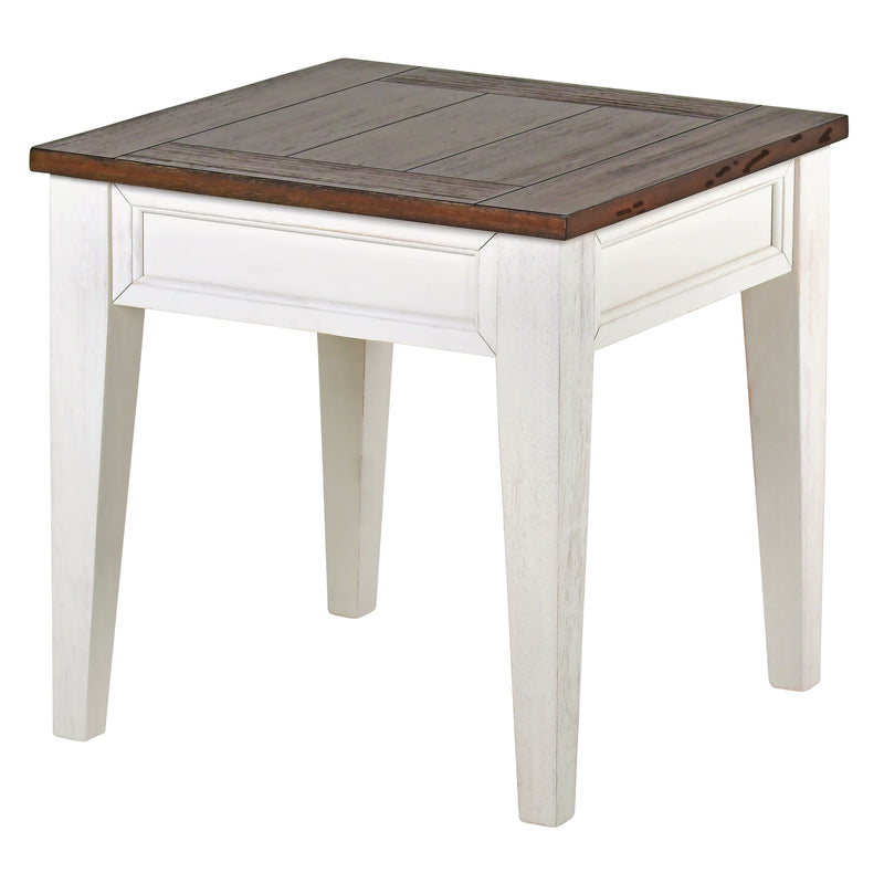 Steve Silver Cayla Dark Oak White End Table