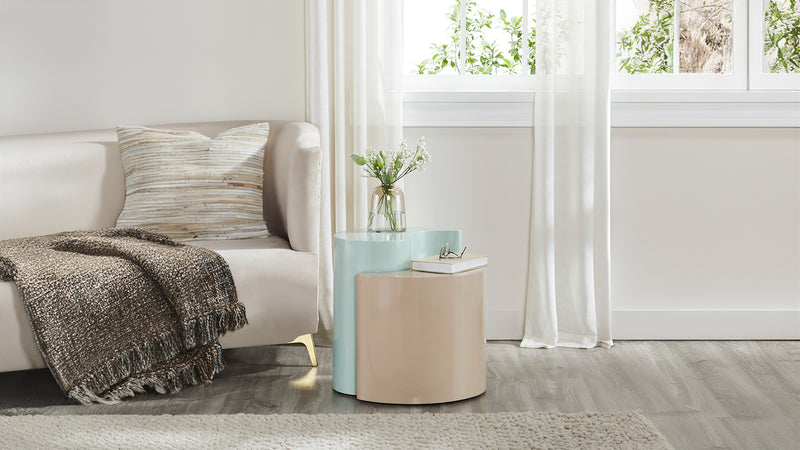 Galaxy Home Ying Yang Mint Taupe End Table