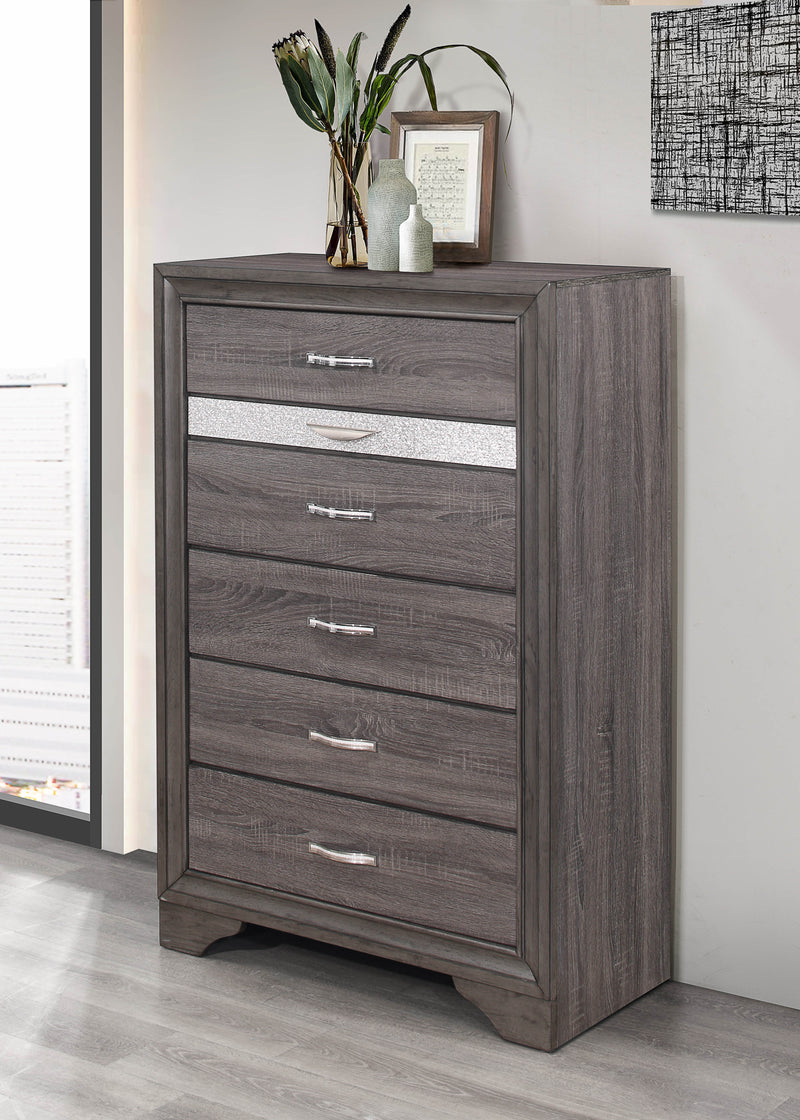 Global Furniture Seville Grey Chest with Jewelry Drawer