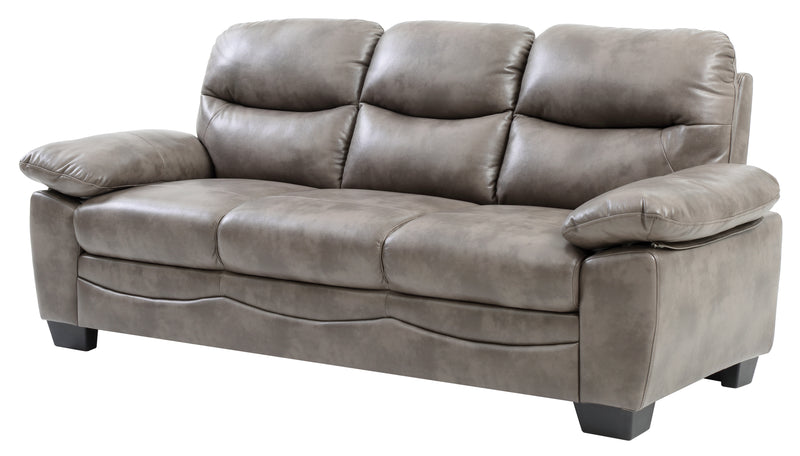 Glory Furniture Marta Gray Faux Leather Sofa