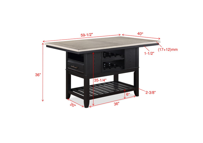 Crown Mark Frey Counter Height Table