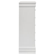 Coaster Furniture Louis Philippe White 5 Drawer Chest