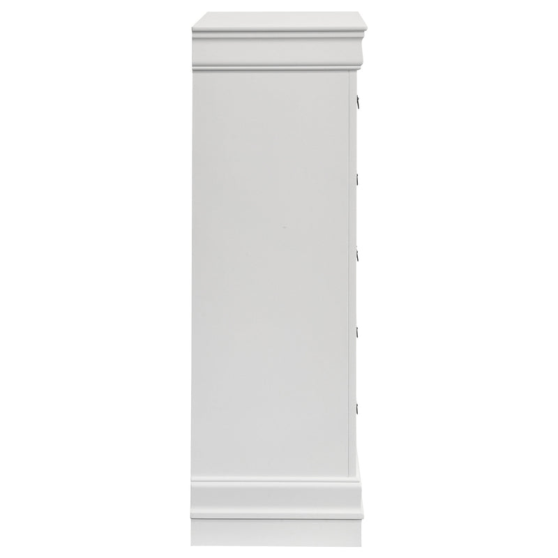 Coaster Furniture Louis Philippe White 5 Drawer Chest