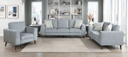 Home Elegance Broadway Blue Gray 3pc Living Room Set