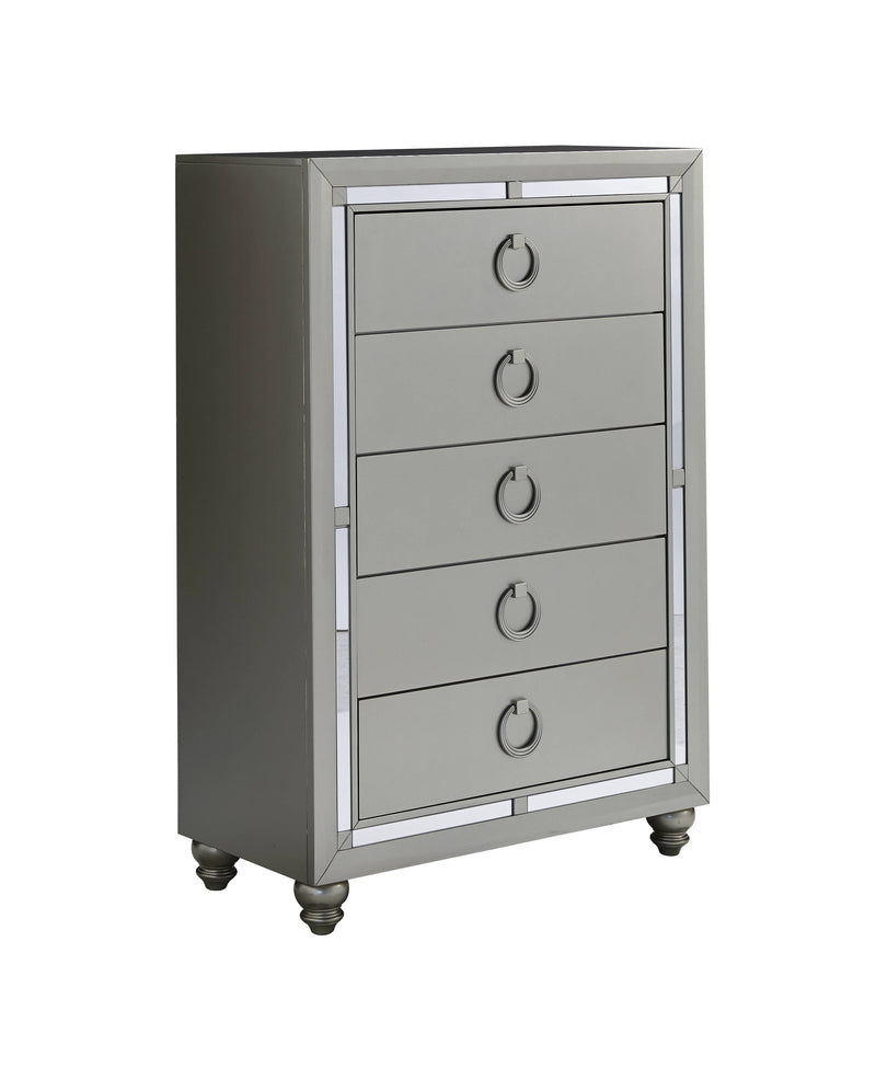 Global Furniture Riley Silver Drawer Chest