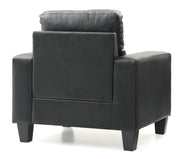 Glory Furniture Newbury Gray Faux Leather Club Chair
