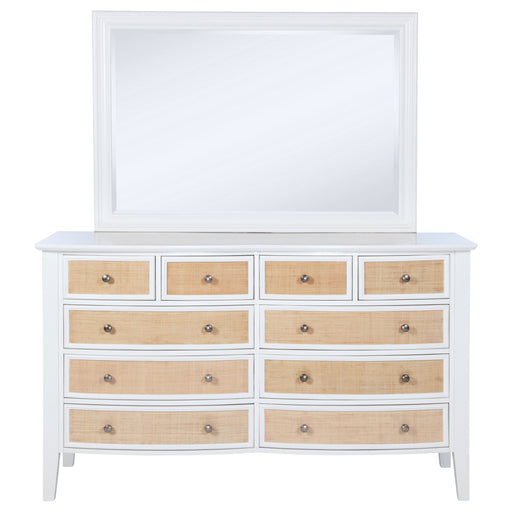 Coaster Furniture Bexhill White Dresser and Mirror