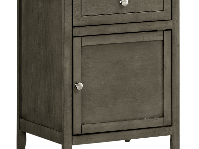 Glory Furniture Izzy Beige 1 Drawer 1 Door Nightstand