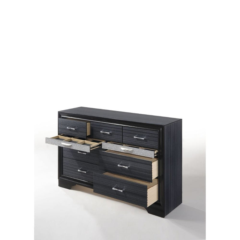 Acme Furniture Naima Black Dresser and Mirror