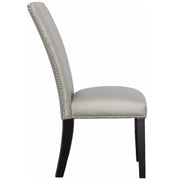 Steve Silver Camila White Black 7pc Square Dining Set