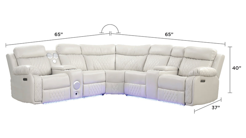 Galaxy Home Lacrosse Ice Reclining Sectional