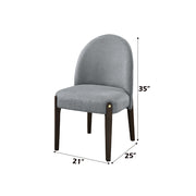 2 Acme Furniture Clayten Gray Espresso Side Chairs