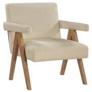 Steve Silver Helen Brown Cream Accent Chair
