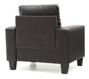 Glory Furniture Newbury Gray Faux Leather Club Chair