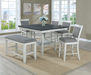 Crown Mark Fulton Chalk Grey Counter Height Table