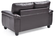 Glory Furniture Gallant Black Faux Leather Loveseat