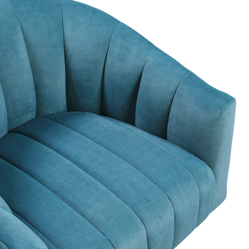 Home Elegance Bristol Teal Swivel Chair