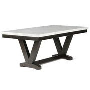 Steve Silver Finley White Marble Top Dining Table