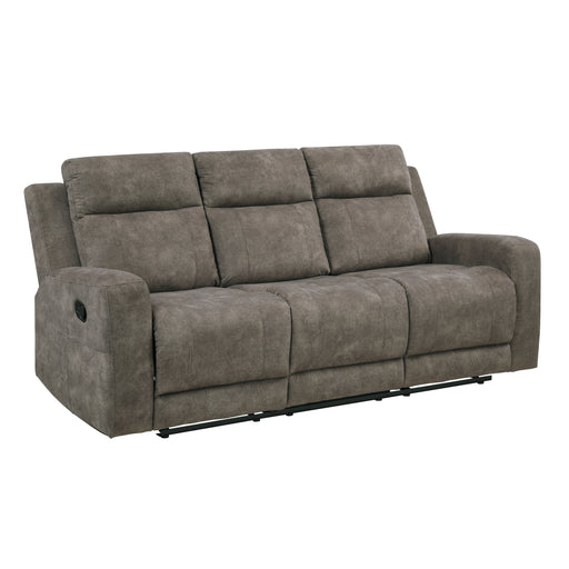 Home Elegance Muncie Brown Gray Double Reclining Sofa