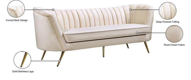 Meridian Furniture Margo Green Velvet Sofa