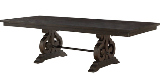 Acme Furniture Maisha Rustic Walnut 9pc Dining Room Set