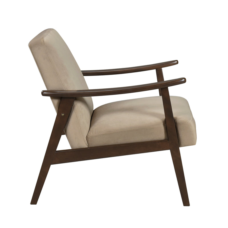 Home Elegance Landers Brown Walnut Accent Chair